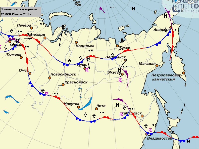 Погода сибирь карта